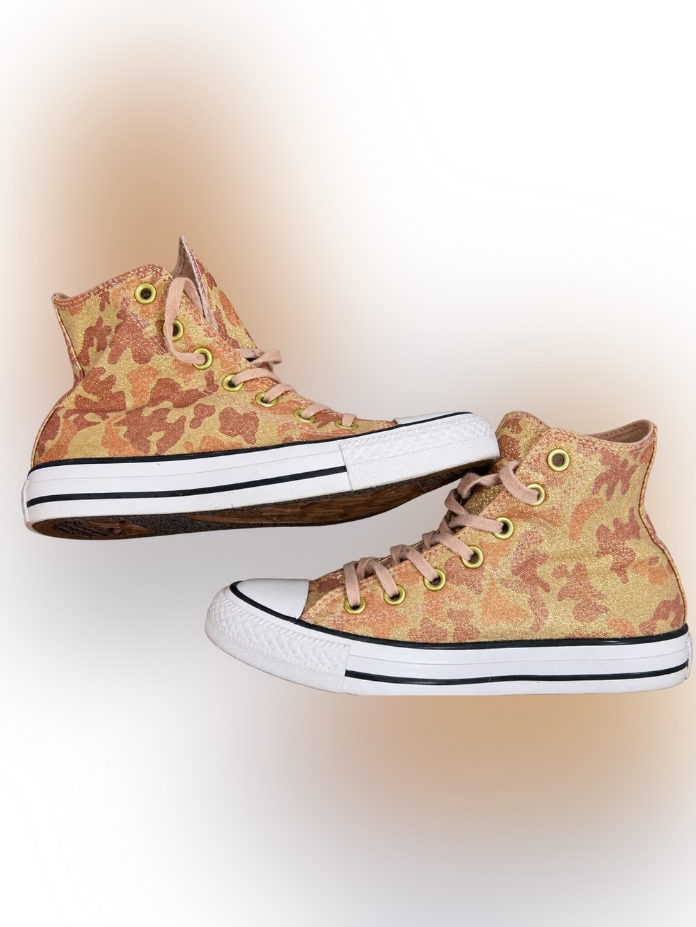 Converse High-Top Sneakers in  and Gold Leopard Print